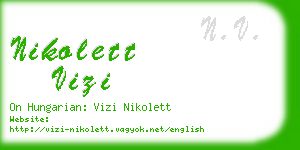 nikolett vizi business card